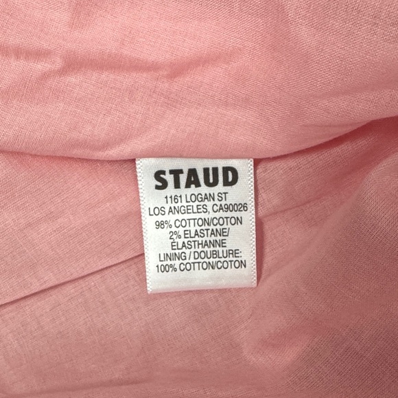Staud Bella Pleated Fit and Flare Pearl Pink Mini Dress size 10 - Picture 10 of 10
